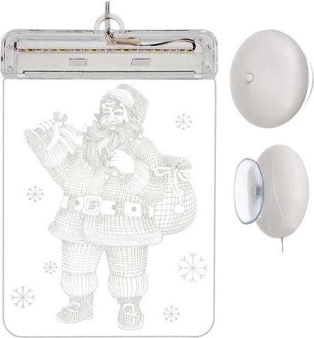 LED 3D stained-glass light - 1 piece – Santa