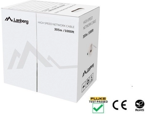 UTP Network Cable Cat.5e, Solid Copper, 305 m, Black