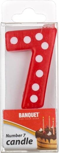 Birthday cake candle number 7 MY PARTY 5 × 3 cm