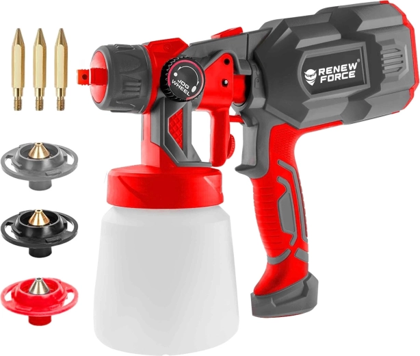 Three nozzles for precise spraying
