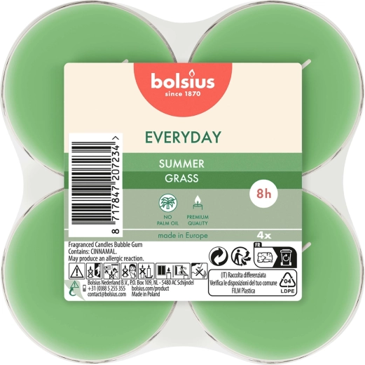 Maxi Tealights Summer Grass, Set of 4 Pieces