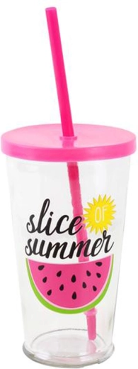 Toro Fruit Glass with Straw 450 ml