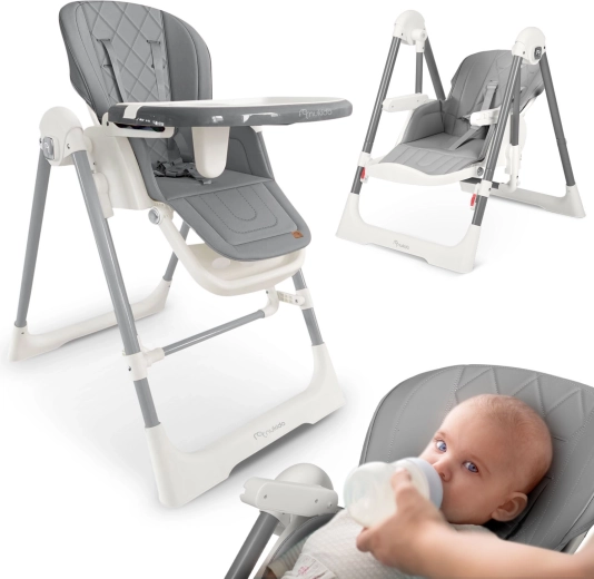 Nukido Elite gray high chair 3 in 1
