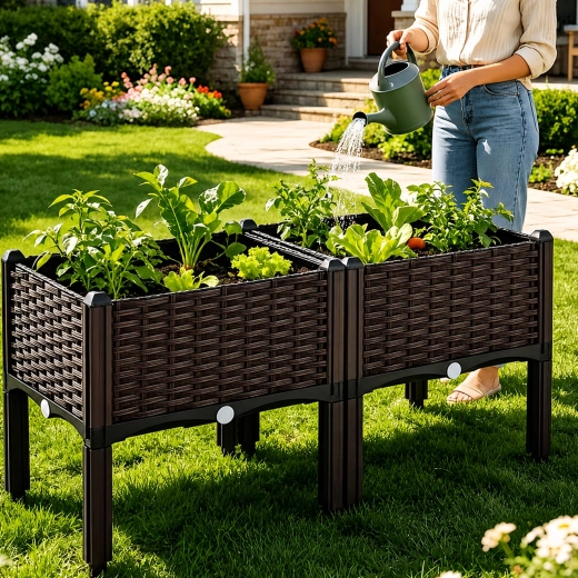 Suitable for herbs, flowers, and vegetables