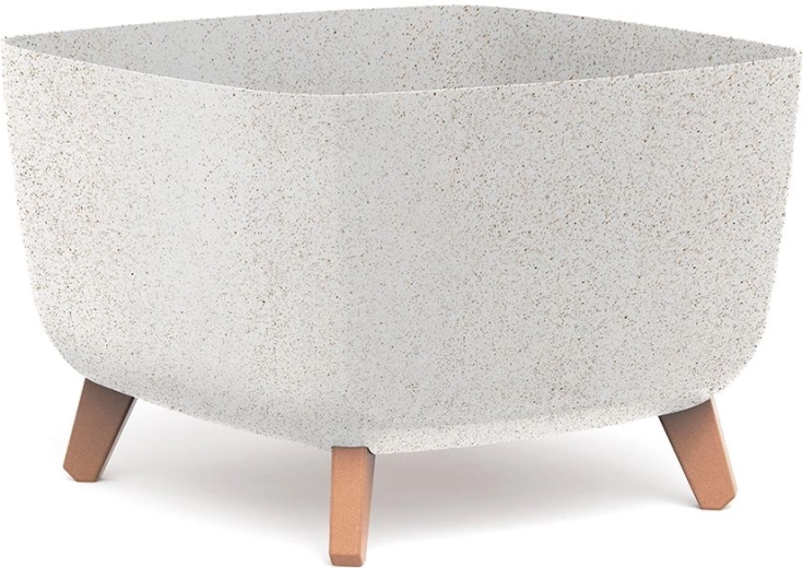 Planter Gracia Square Eco Wood 39 × 39 × 27 cm white