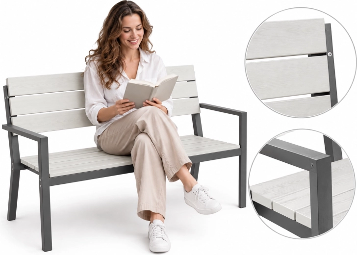 Wood-look slats in modern grey