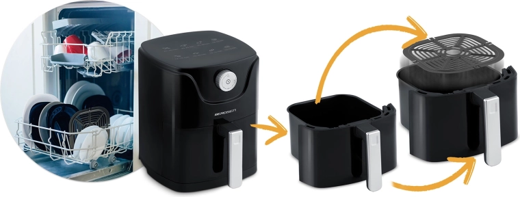 Easy cleaning and compact design