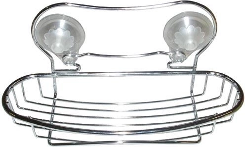 Овална полица за баня 30 × 11 × 4 см, хром