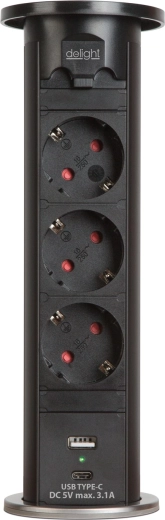 Three sockets and USB charging