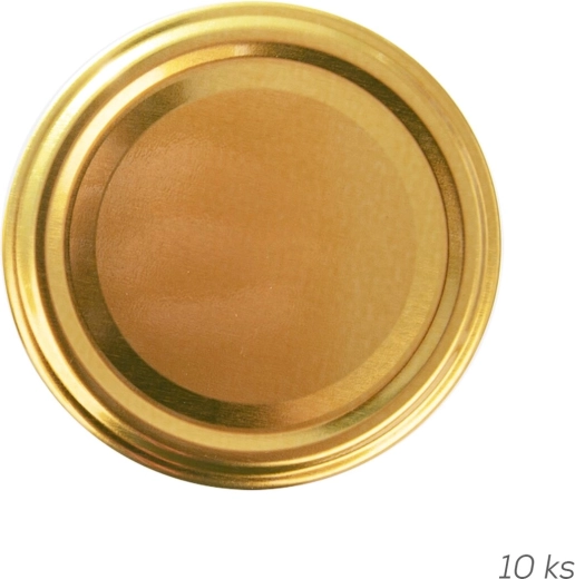 Метална консервираща капачка twist-off Gold 82 мм, 10 бр.