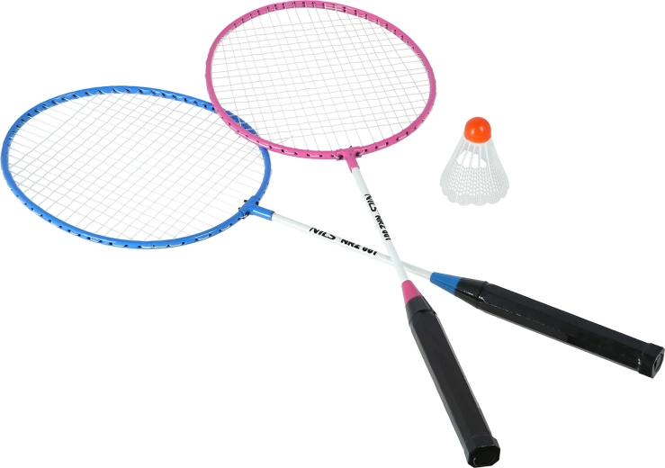 Ready to play: 2 rackets + 1 nylon shuttle