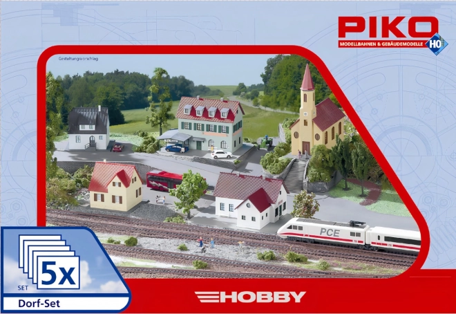 Piko Hobby комплект строителни модели „Село“, 5 части