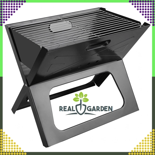 Tourist folding portable charcoal grill suitcase