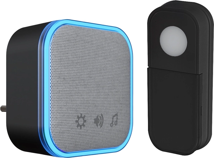 Solight wireless plug-in doorbell 180 m black with learning code - 1 pc