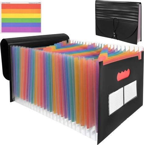 Maaleo waterproof accordion document folder A4, 24 compartments