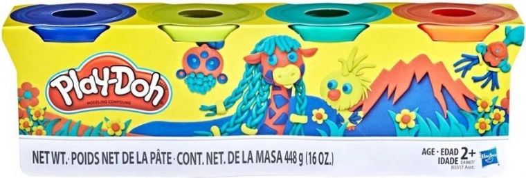 Play-Doh пластилин, комплект от 4 кофички, 448 г – Wild