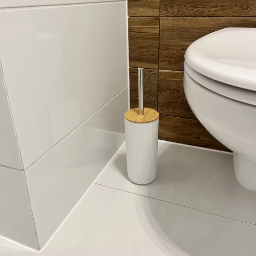 Toilet brush with cover and durable handle