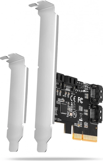 PCIe контролер с 4× SATA 6G, ASMedia ASM1164, със стандартна и нископрофилна планка