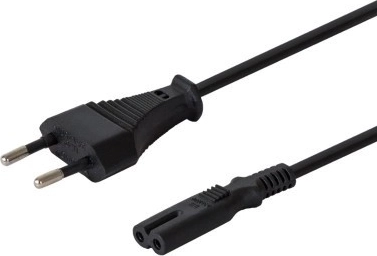 Плосък захранващ кабел „осмица“ C7 2pin 1,8 м