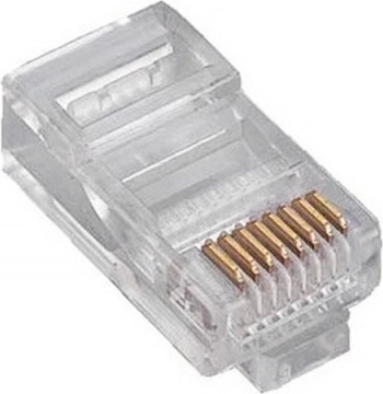 Universal Connector RJ45 Cat.5e, Wire/Cord, 8P8C, 100pcs