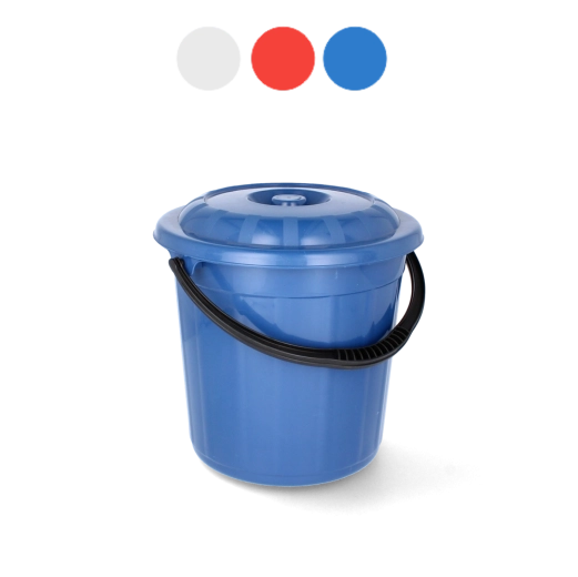 Plastic bucket with lid 5 L, transparent, food-grade PP