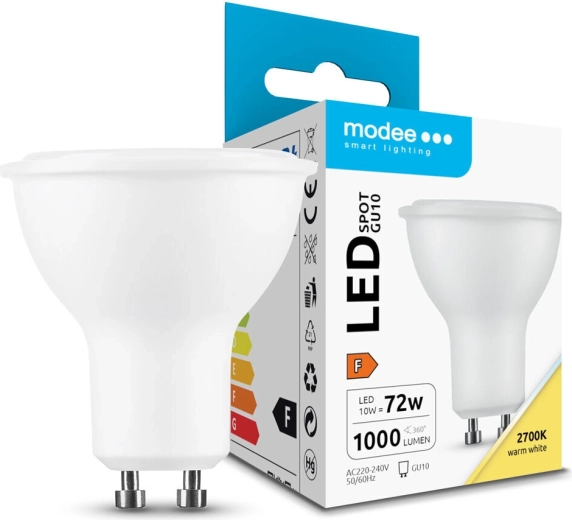 Modee LED спот крушка 10 W GU10 1000 lm топло бяла 2700 K 110°