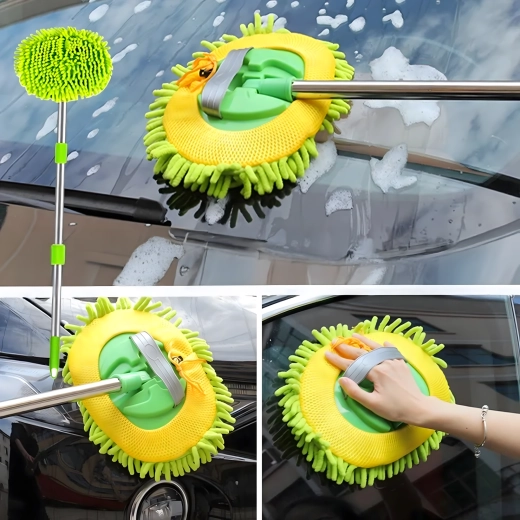 Telescopic mop for washing windows and glass for car and household - 1 piece