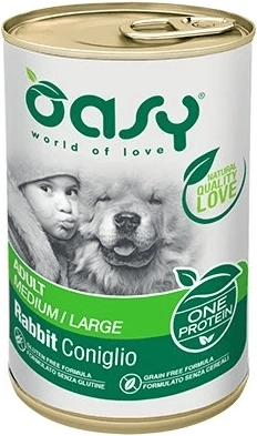 Oasy One Protein Adult Medium/Large rabbit pâté for dogs 400 g