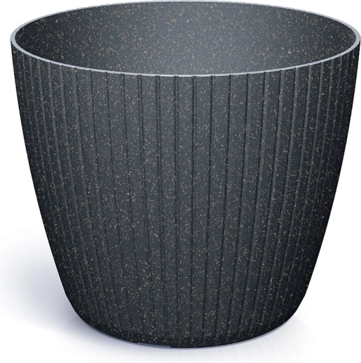 Lamia Eco Wood Anthracite Flower Pot 23.8 cm