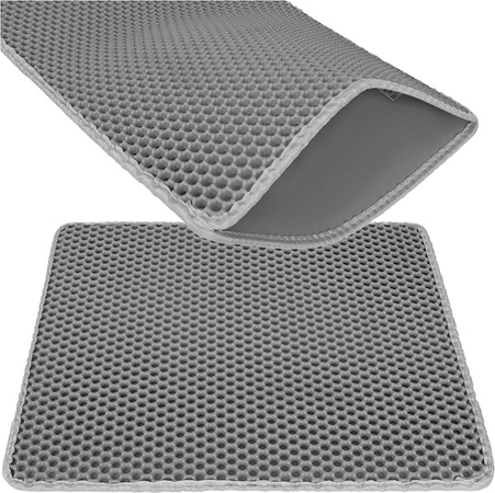 Purlov cat litter box mat 60 × 45 cm grey