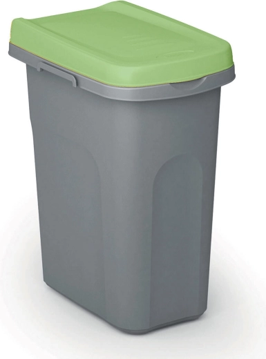 Home Eco System 40 L Sorting Bin, Grey with Green Lid