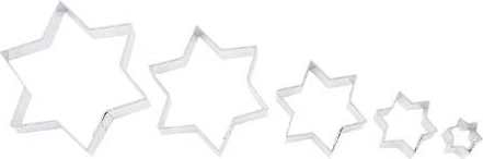 Star Cookie Cutter Set, 5 pieces