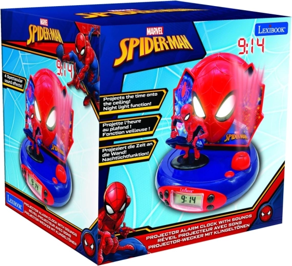3D детски будилник с проектор SPIDER-MAN