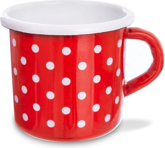 Enamel Mug Red with Polka Dots TECKA 400 ml