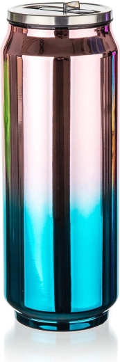 Thermo Can Mug 430 ml BE COOL rainbow gold‑pink‑blue‑green