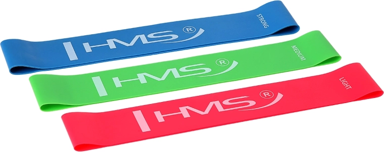HMS GU04 Slim Resistance Band Set – 3 Levels of Load