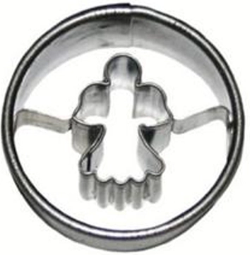 Cookie Cutter Angel – Round 3 × 1.6 cm, Tin-Plated Steel