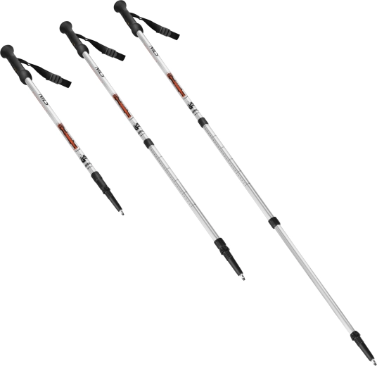 Telescopic length adjustment 65–135 cm