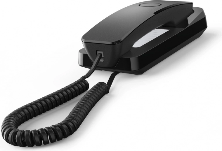 Gigaset Desk 200 black – compact corded phone for desk or wall