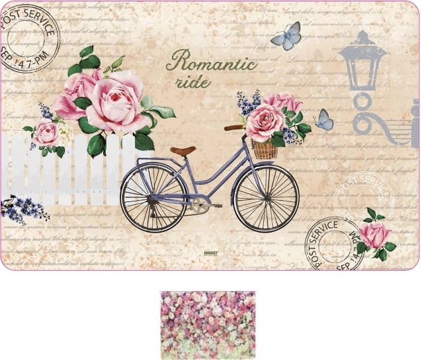Plastic Placemat Flowers 43 × 28 cm