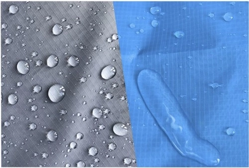 Water-repellent material for wet grass and sand
