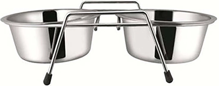 Double pet bowl with stand, 1 l