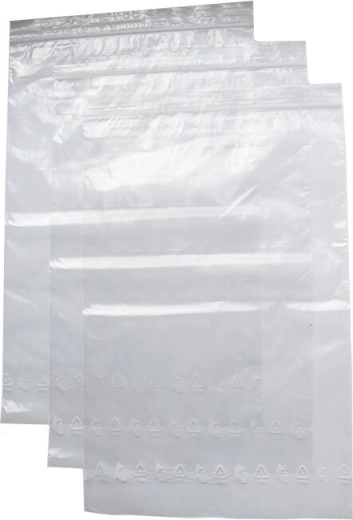 Resealable LDPE bag 20 × 30 cm transparent (100 pcs)
