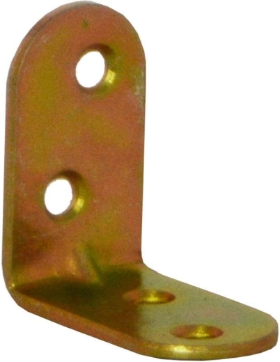 Reinforced angle bracket 30 × 18 × 2 mm, yellow zinc-plated