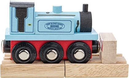 Bigjigs Rail дървено влакче териер – синьо