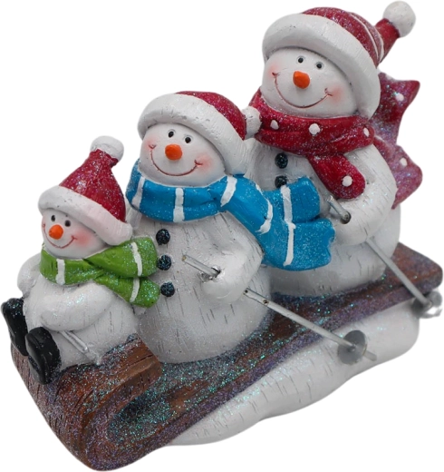 Snowman Family on a Sled Decoration
