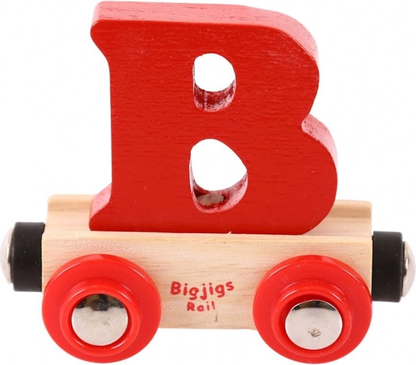 Дървено вагонче с буква B – BIGJIGS RAIL