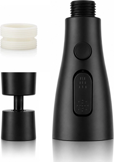 RENEW FORCE Kitchen Faucet Aerator with 720° Swivel Head, Black