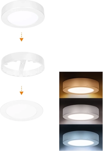Solight LED mini bathroom panel 2-in-1, 12 W, 1020 lm, IP54, white