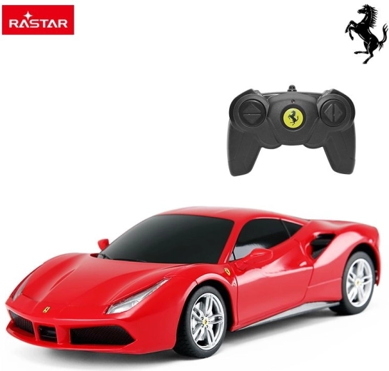 Дистанционно управляемо Ferrari 488 GTB Rastar 1:24, червено